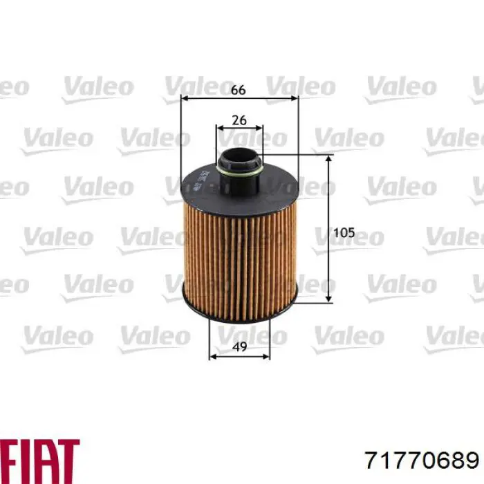 71770689 Fiat/Alfa/Lancia filtro de aceite