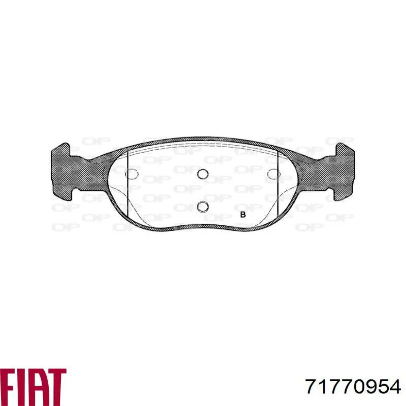 71770954 Fiat/Alfa/Lancia pastillas de freno delanteras