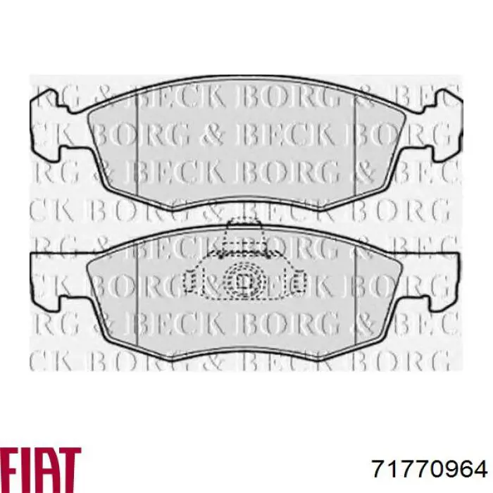 71770964 Fiat/Alfa/Lancia Pastillas delanteras