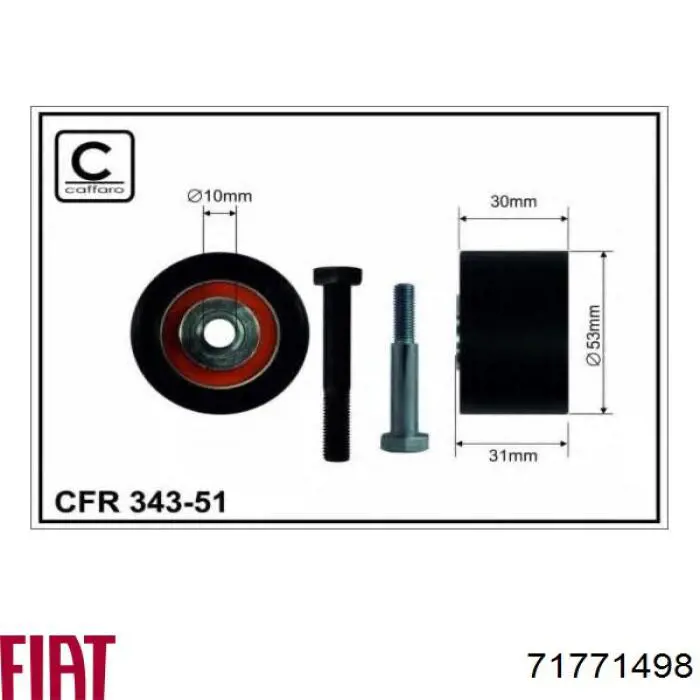 Rodillo intermedio de correa dentada Fiat Bravo 2 198