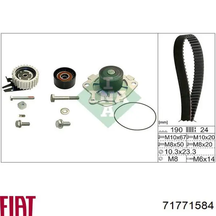 71771584 Fiat/Alfa/Lancia kit correa de distribución