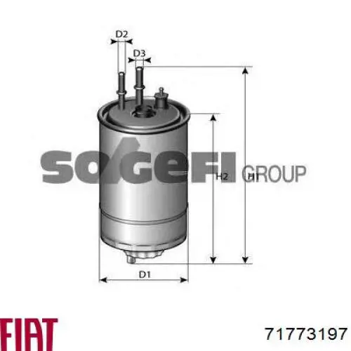 Comprar 71773197 Fiat/Alfa/Lancia Filtro diesel