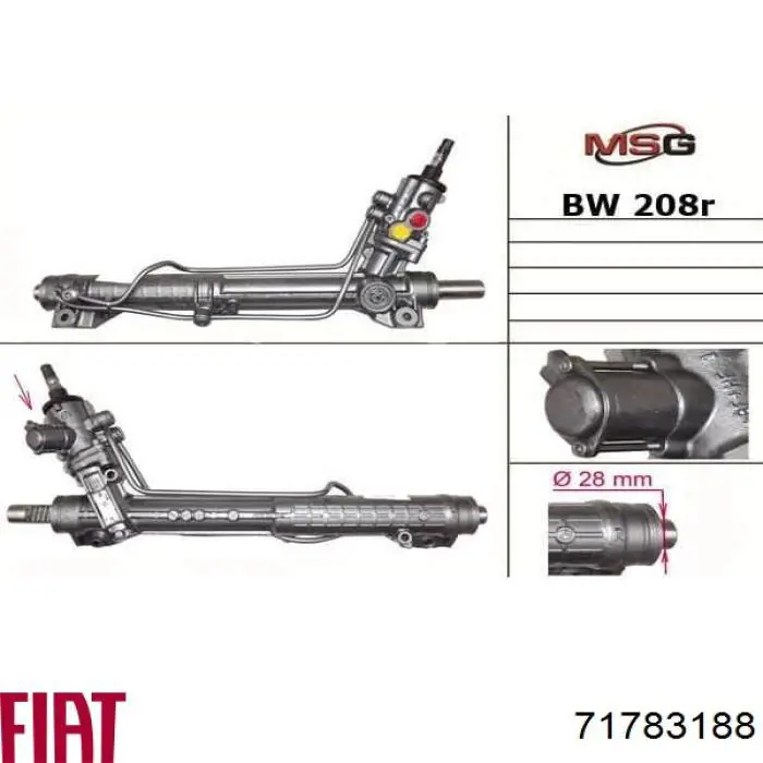 71783188 Fiat/Alfa/Lancia cremallera de dirección