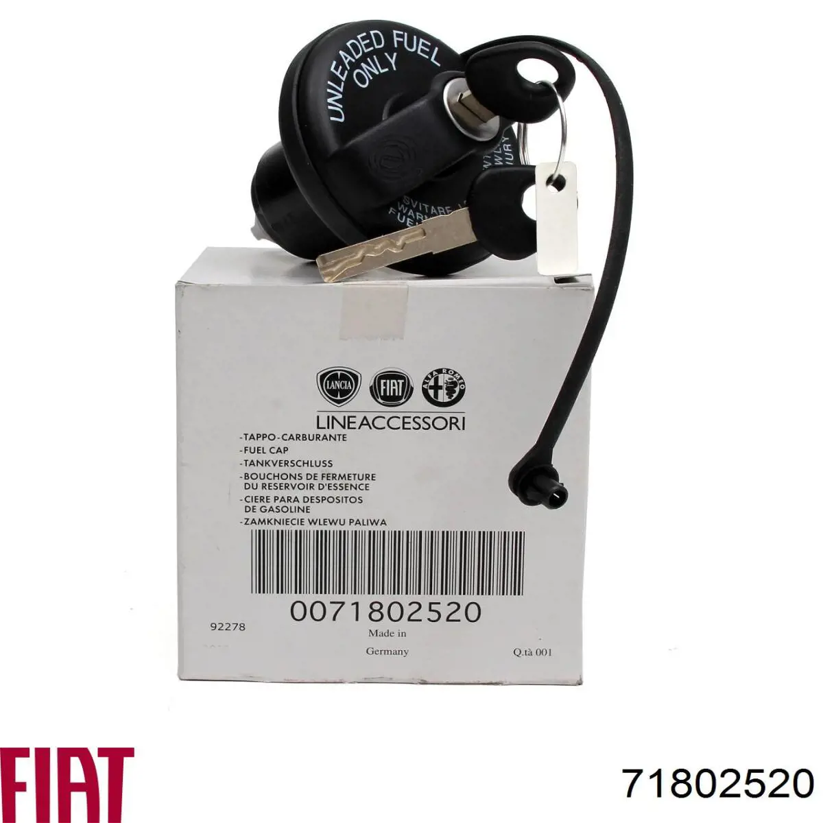 Tapa de depósito de combustible 0071802520 Fiat/Alfa/Lancia