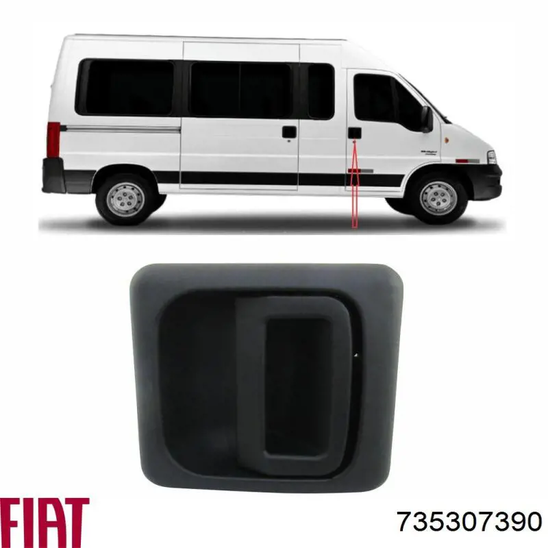 735307390 Peugeot/Citroen Manecilla de puerta exterior delantero
