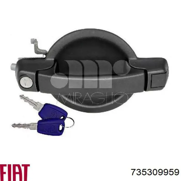Manija exterior derecha de puerta delantera Fiat/Alfa/Lancia 735309959 precio, desde 31,19 EUR