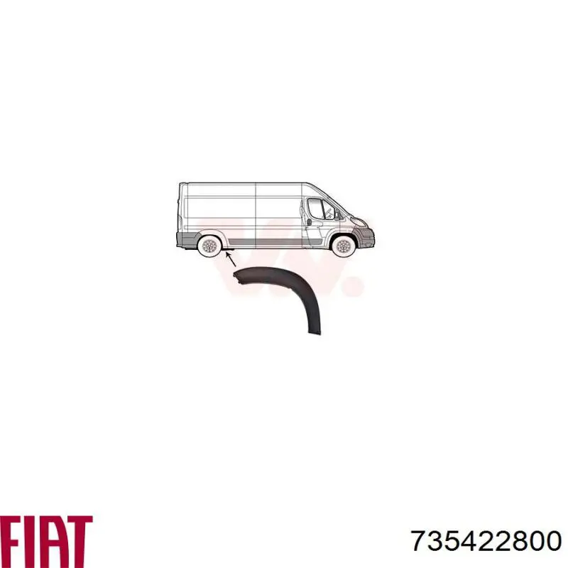 Comprar 00008547X7 Peugeot/Citroen Extensión de la aleta trasera derecha