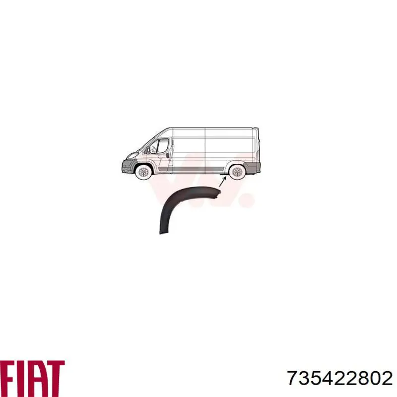 Comprar 1307241070 Fiat/Alfa/Lancia Extensión de la aleta trasera izquierda