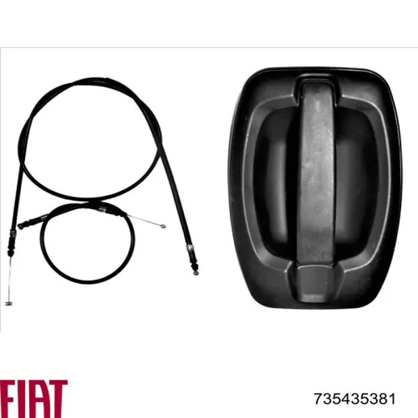 Comprar 735435381 Fiat/Alfa/Lancia Manija exterior derecha de puerta corrediza