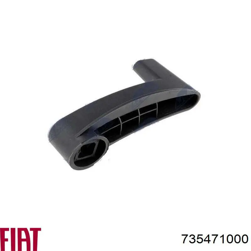 Manija interior izquierda de puerta trasera batiente 43580 Metalcaucho