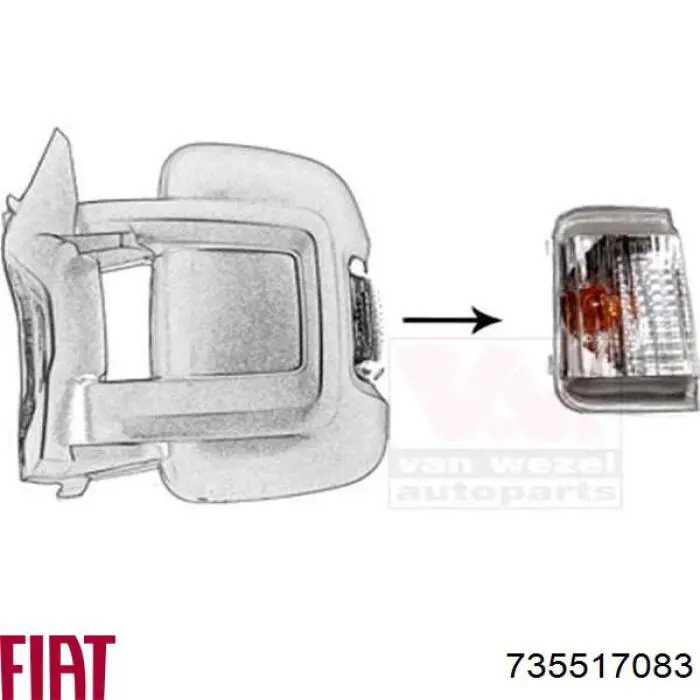 Comprar 735517083 Fiat/Alfa/Lancia Espejo de retrovisor izquierdo
