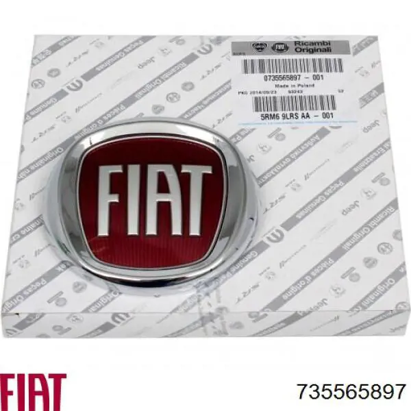 735565897 Fiat/Alfa/Lancia emblema de tapa de maletero