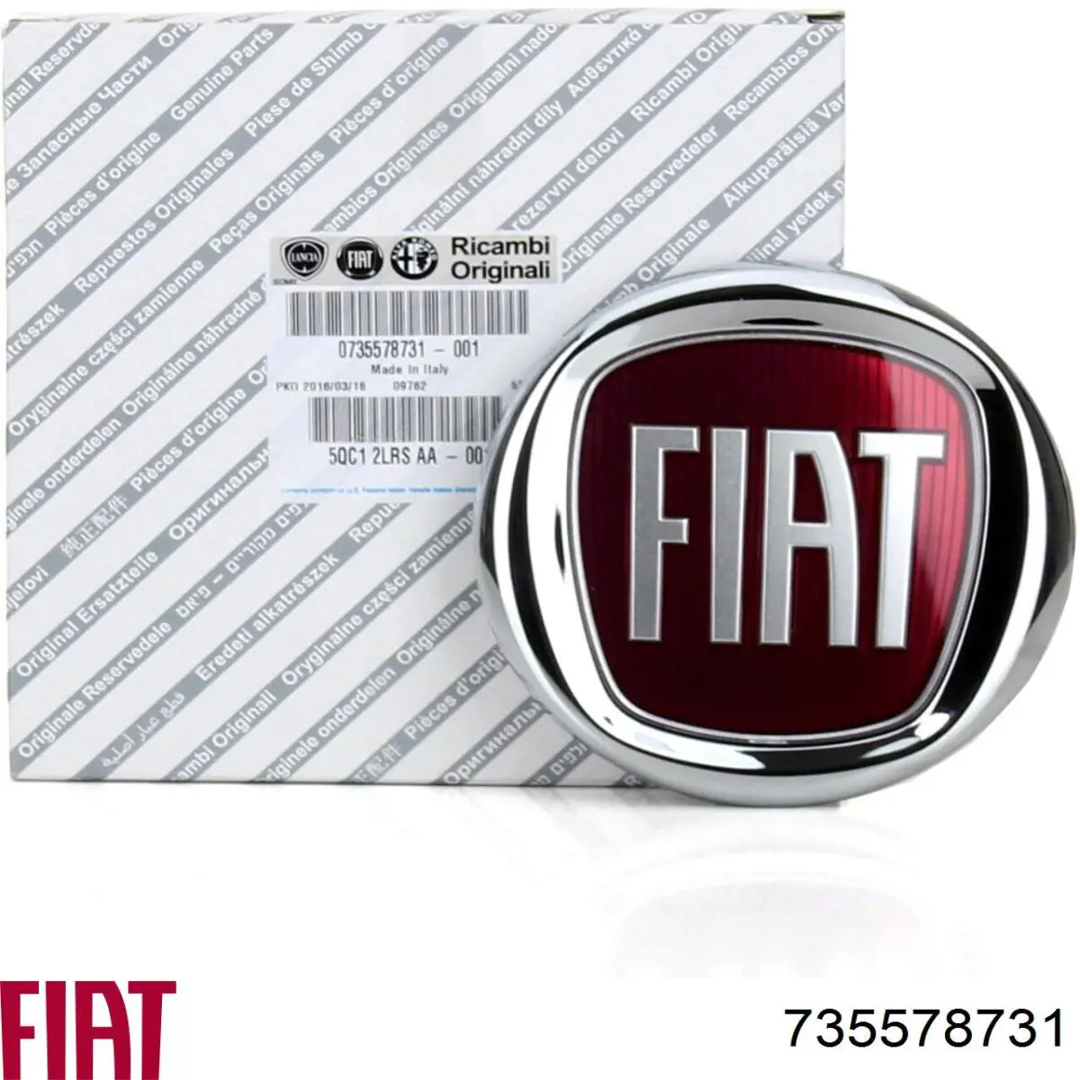 735578731 Fiat/Alfa/Lancia emblema de tapa de maletero