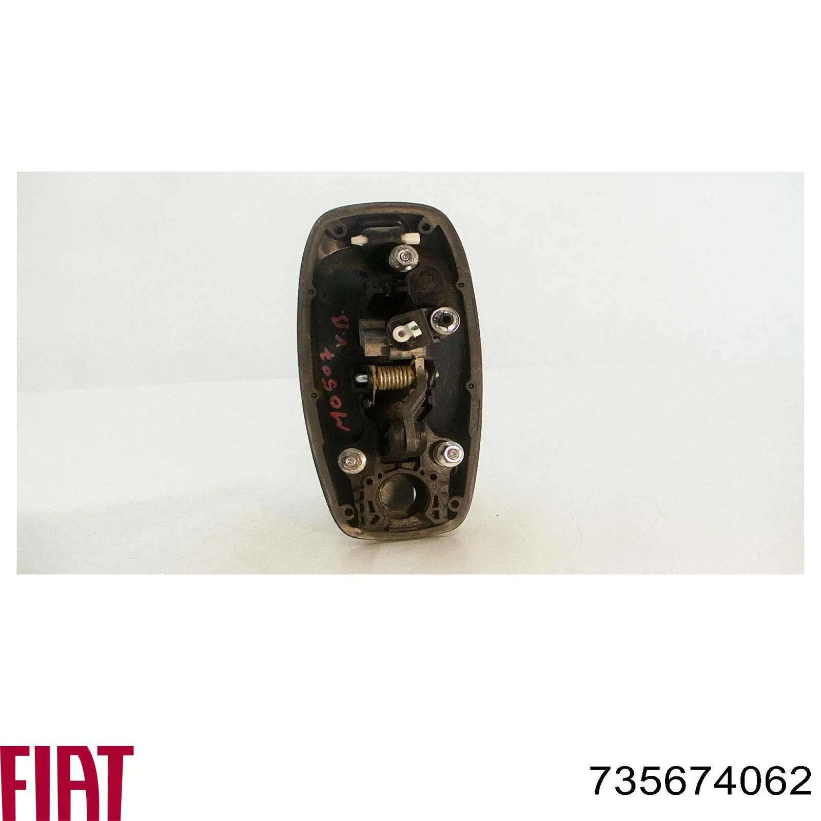 Comprar 735674062 Fiat/Alfa/Lancia Manija exterior izquierda de puerta trasera de doble hoja