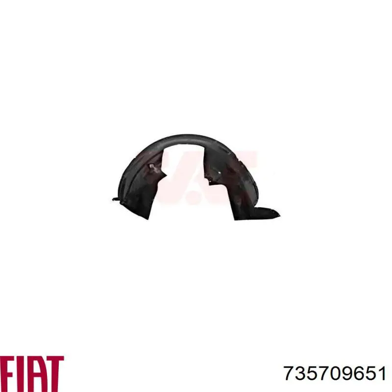 Comprar 735462492 Fiat/Alfa/Lancia Guardalodos interior izquierdo, guardafango delantero