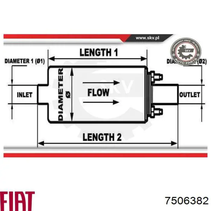 Comprar 7506382 Fiat/Alfa/Lancia Bomba de combustible eléctrica