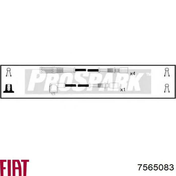 7565083 Fiat/Alfa/Lancia juego de cables de encendido