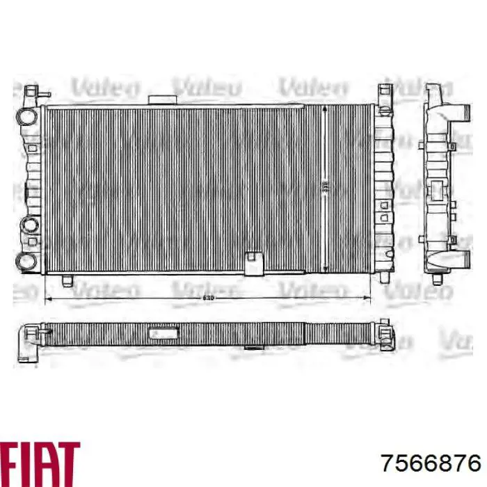 Radiador de água Fiat Regata 138