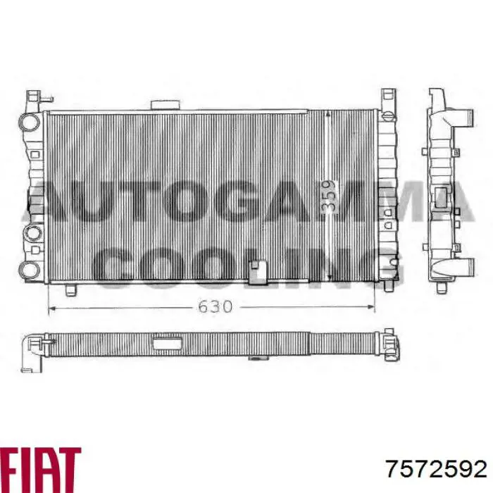 7572592 Fiat/Alfa/Lancia radiador