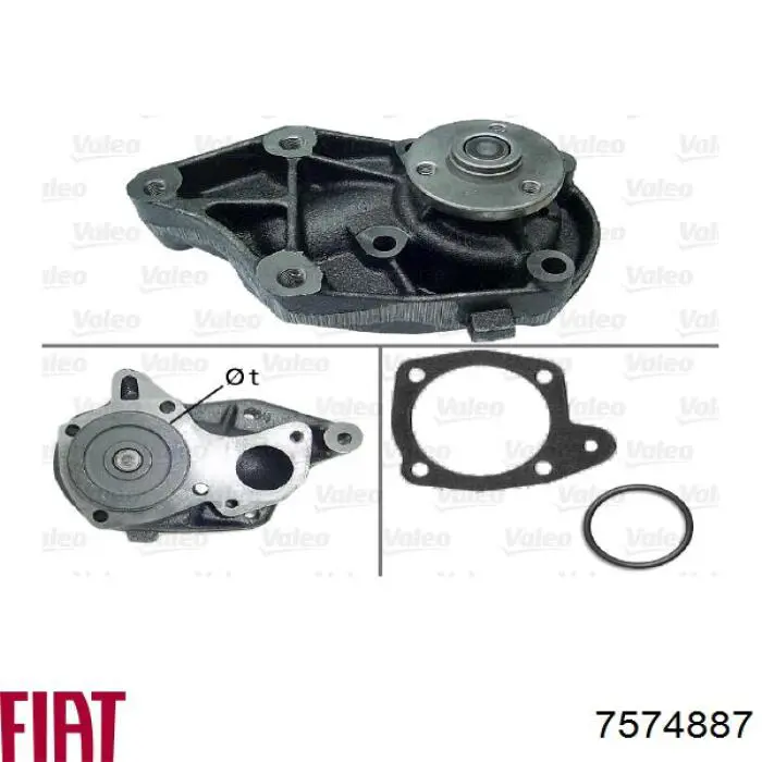 7574887 Fiat/Alfa/Lancia Bomba refrigerante coche
