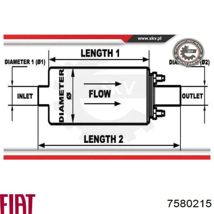 Bomba de combustible eléctrica sumergible  Fiat/Alfa/Lancia 7580215 precio, desde 67,79 EUR