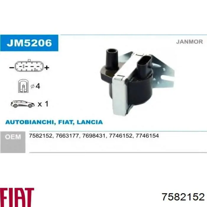 Comprar 7582152 Fiat/Alfa/Lancia Bobina