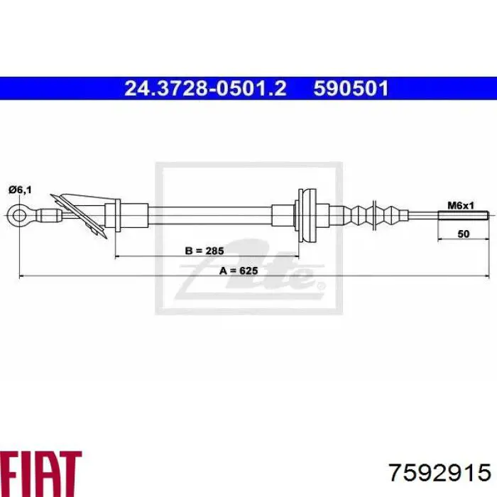 Cable de embrague 12522 Cofle