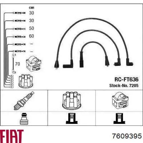 Juego de cables de bujías para Fiat Fiorino 146 Uno