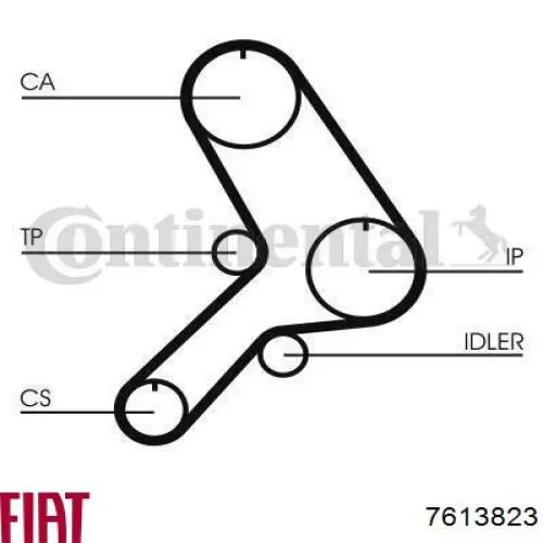 Correa distribución 7613823 Fiat/Alfa/Lancia