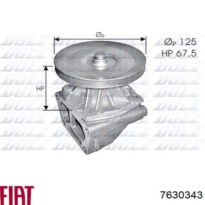 5894130 Fiat/Alfa/Lancia bomba de agua, completo con caja