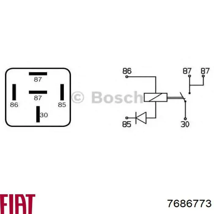 Relé eléctrico multifuncional Fiat/Alfa/Lancia 7686773 precio, desde 3,61 EUR