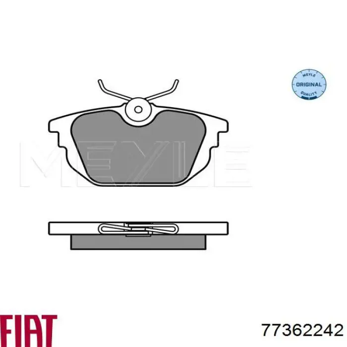 77362242 Fiat/Alfa/Lancia pastillas de freno traseras