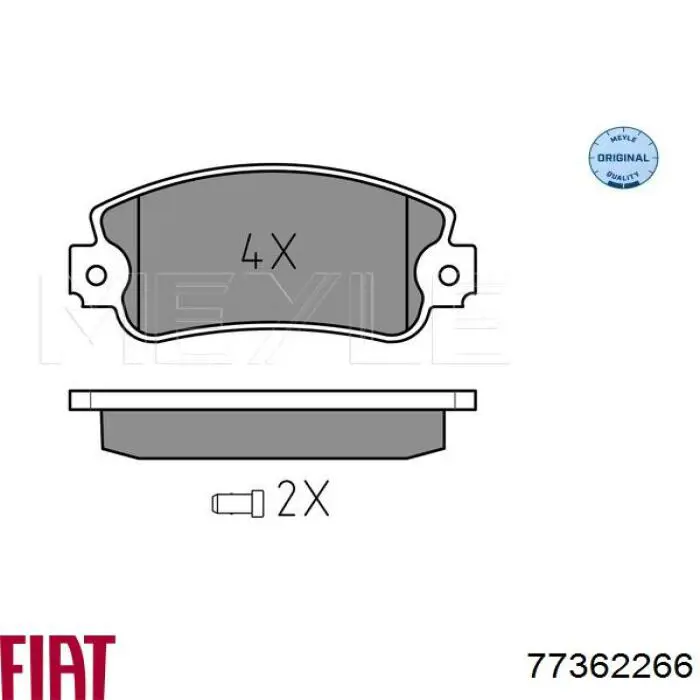 Pastillas de freno 77362266 Fiat/Alfa/Lancia