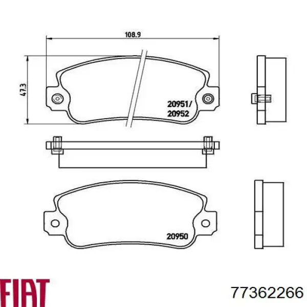 Pastillas freno delanteras Fiat/Alfa/Lancia 77362266 precio, desde 15,05 EUR