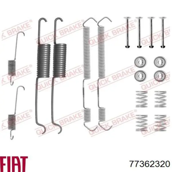 77362320 Fiat/Alfa/Lancia zapatas de frenos de tambor traseras