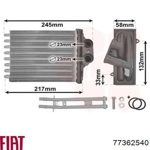 Comprar 77362540 Fiat/Alfa/Lancia Radiador calefacción