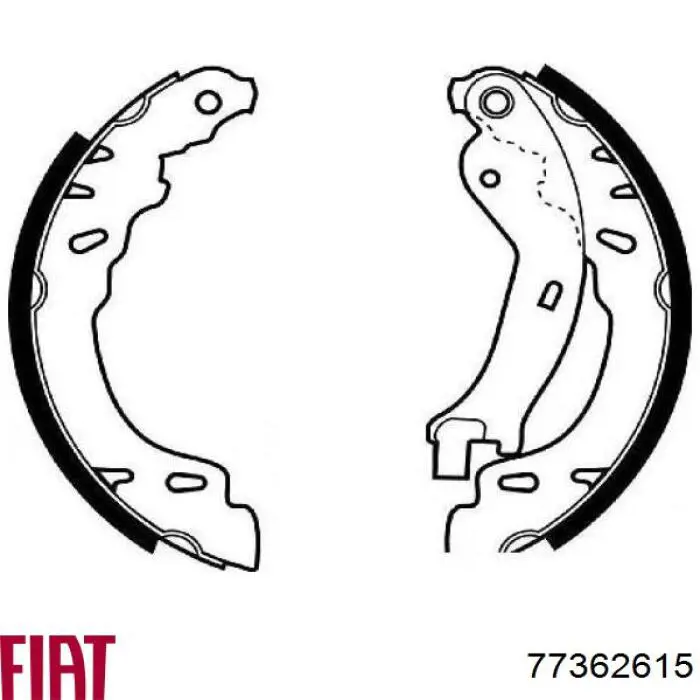 77362615 Fiat/Alfa/Lancia Zapatas de freno de tambor traseras