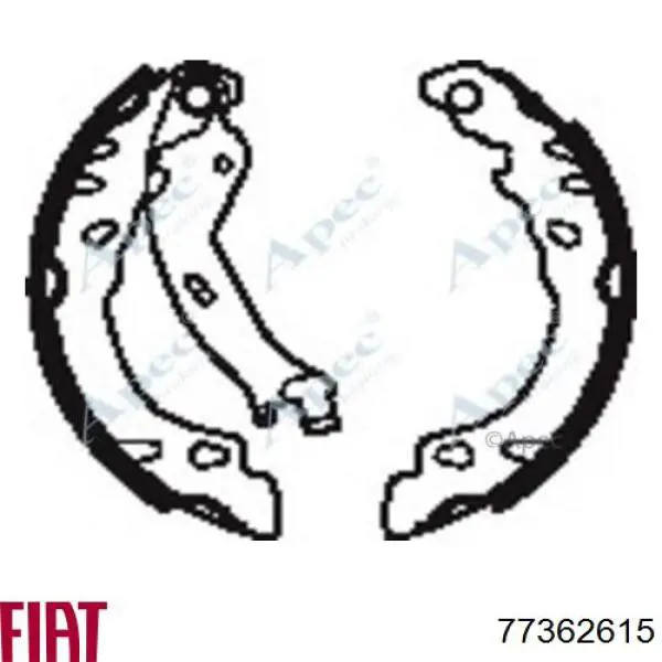 Zapatas de freno 77362615 Fiat/Alfa/Lancia