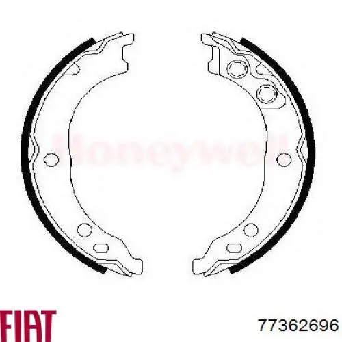 77362696 Fiat/Alfa/Lancia juego de zapatas de frenos, freno de estacionamiento
