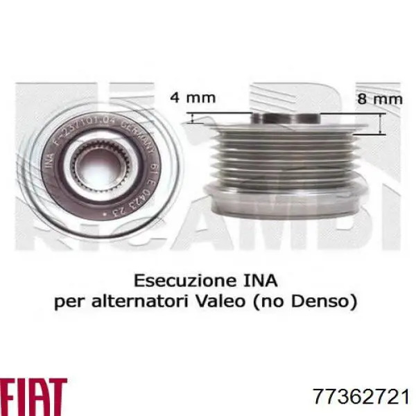 Poleas juego de piezas Alfa Romeo Mito 955