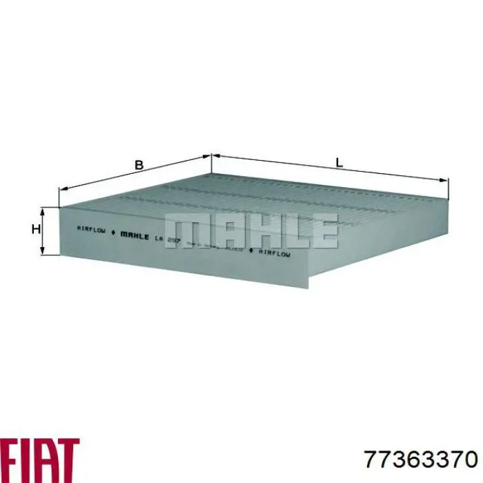 Filtro de cabina Fiat/Alfa/Lancia 77363370 precio, desde 16,98 EUR
