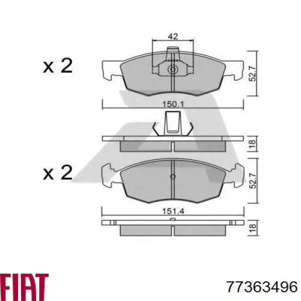 Comprar 77363496 Fiat/Alfa/Lancia Pastillas delanteras de freno