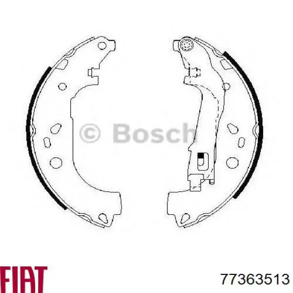 77363513 Fiat/Alfa/Lancia zapatas de frenos de tambor traseras