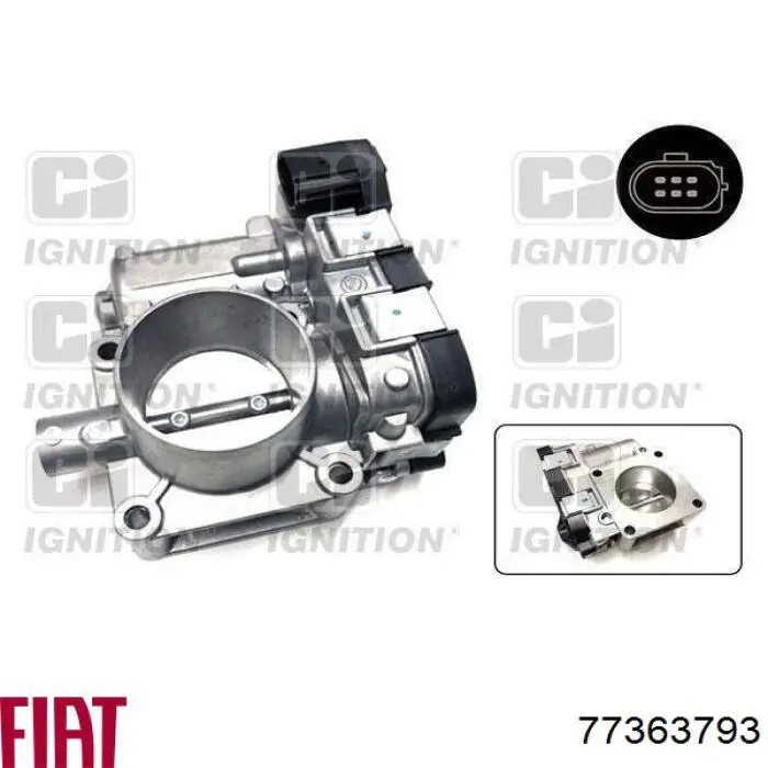 Cuerpo de aceleración completo Fiat/Alfa/Lancia 77363793 precio, desde 91,48 EUR