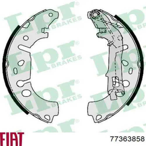 Zapatas de freno traseras Fiat/Alfa/Lancia 77363858