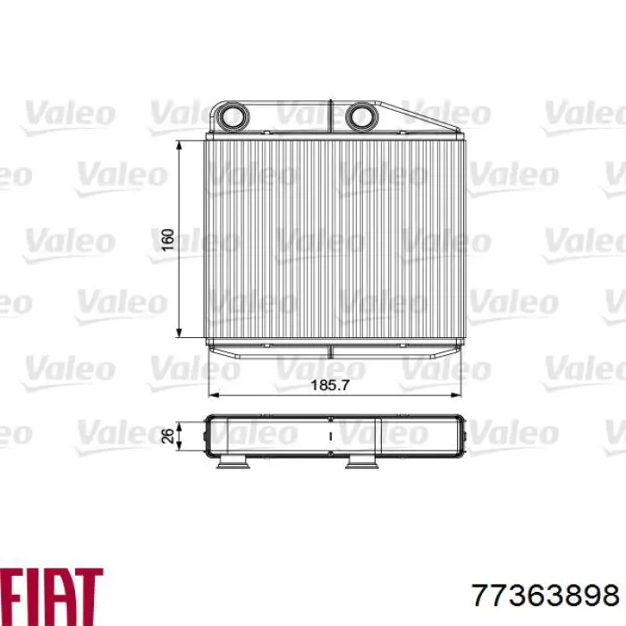 Comprar 77363898 Fiat/Alfa/Lancia Radiador calefacción