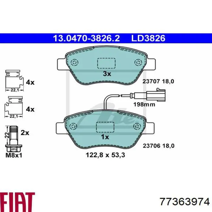 Pastillas de freno delanteras Fiat Stilo 192