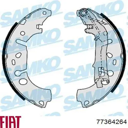 77364264 Fiat/Alfa/Lancia Zapatas de freno de tambor traseras