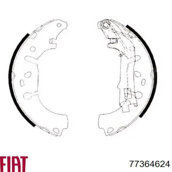 77364624 Fiat/Alfa/Lancia zapatas de frenos de tambor traseras