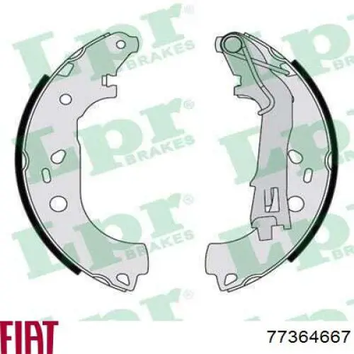 77364667 Fiat/Alfa/Lancia Zapatas de freno de tambor traseras